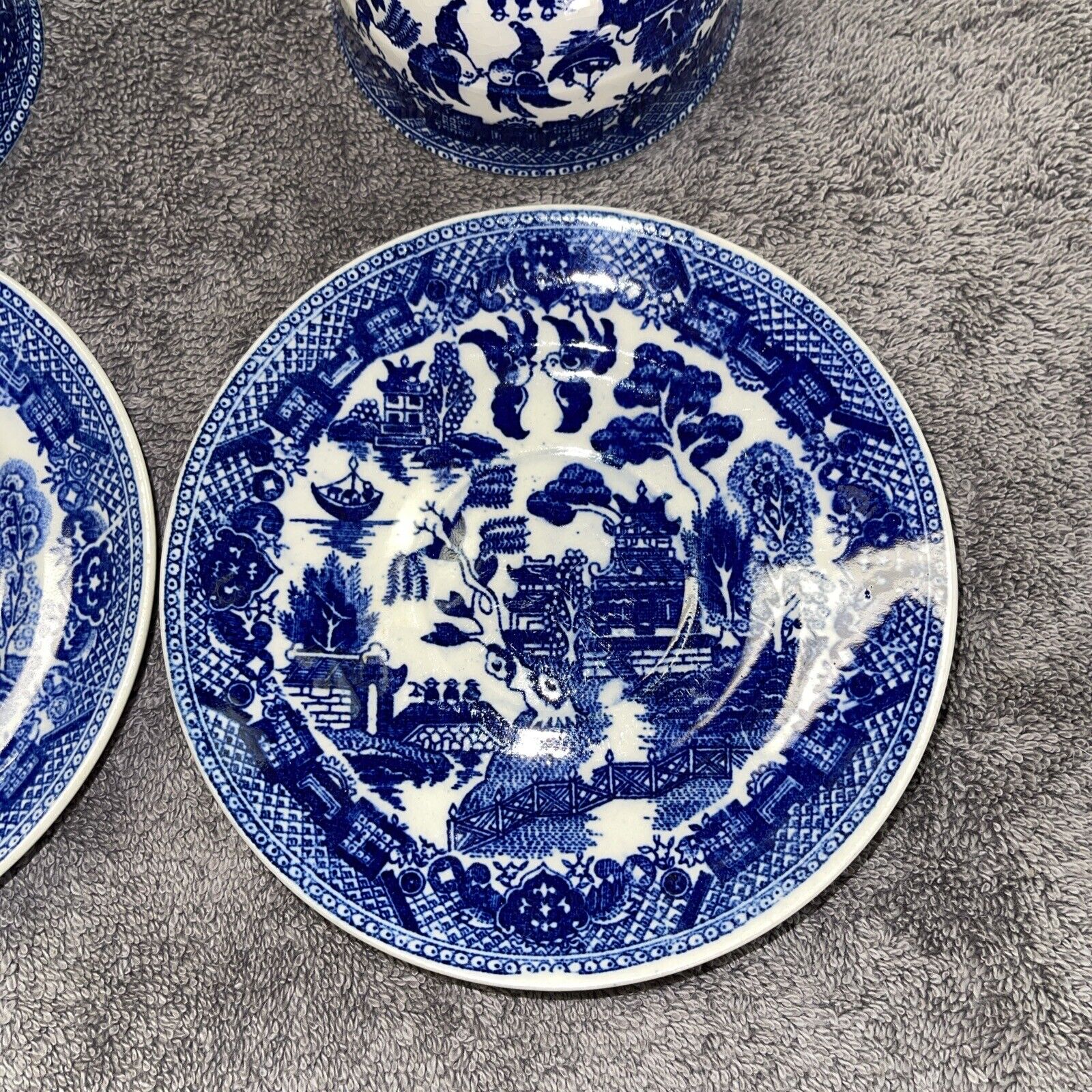 Blue Willow Antique Tea Cup and Saucer Set