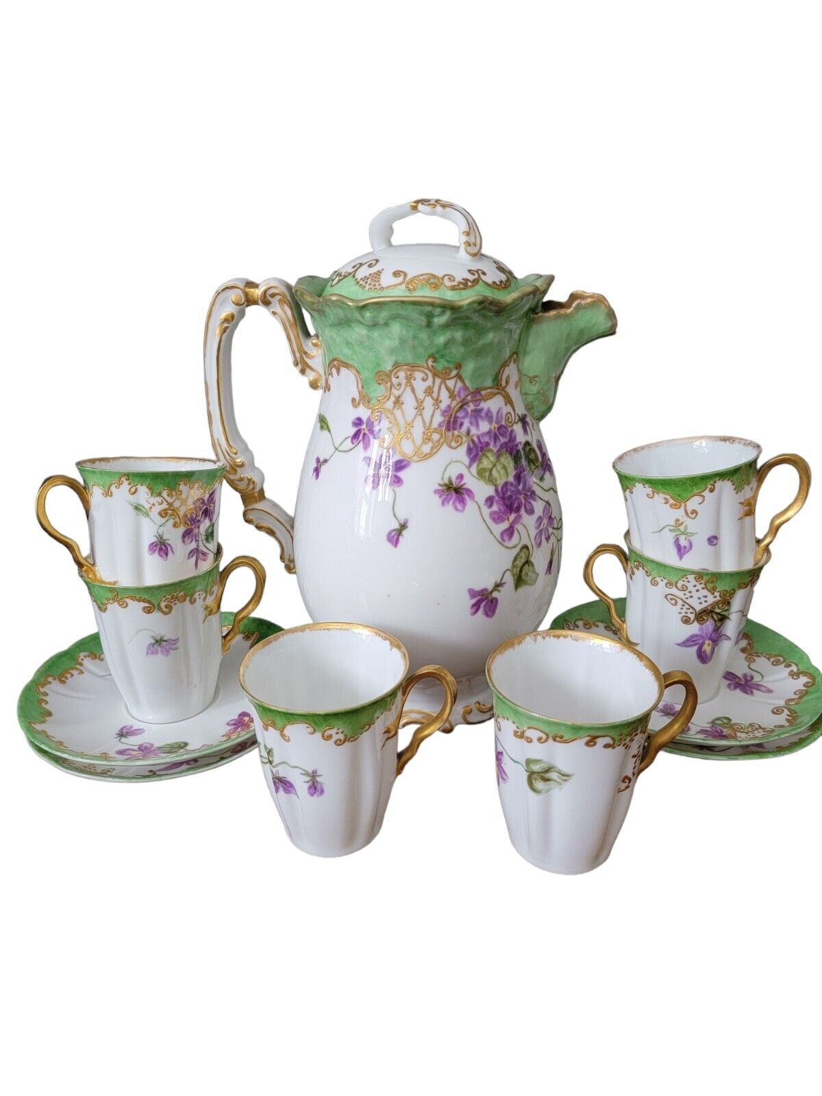 Limoges Antique Chocolate Pot and Cup Set