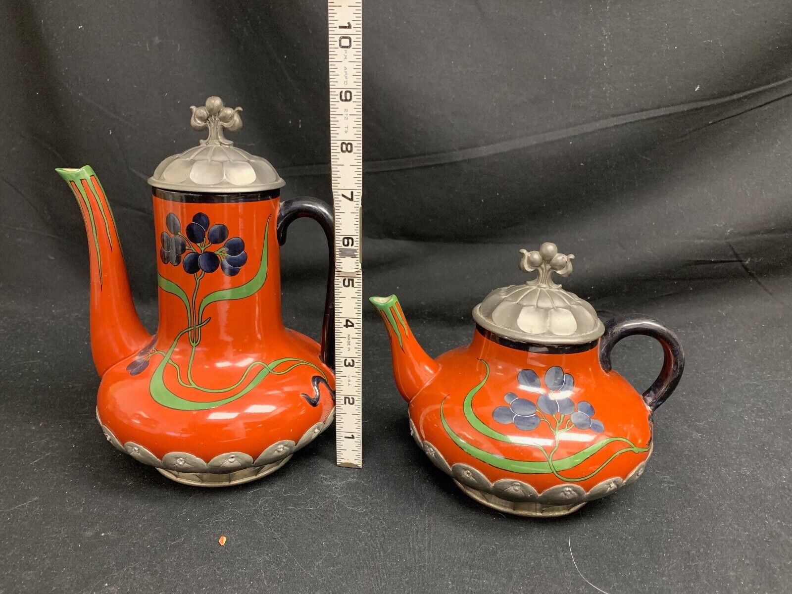 Orivit 1900s Mettlach Coffee and Tea Set