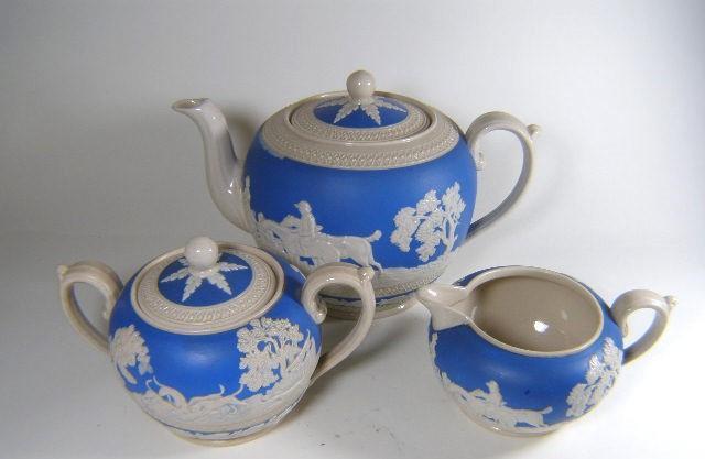 1900s Spode Copeland Fox Hunt Tea Set