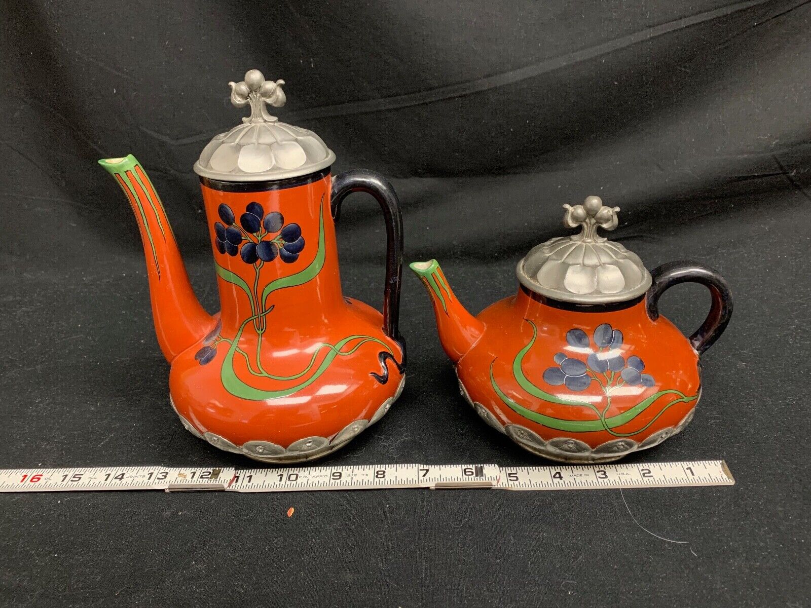 Orivit 1900s Mettlach Coffee and Tea Set