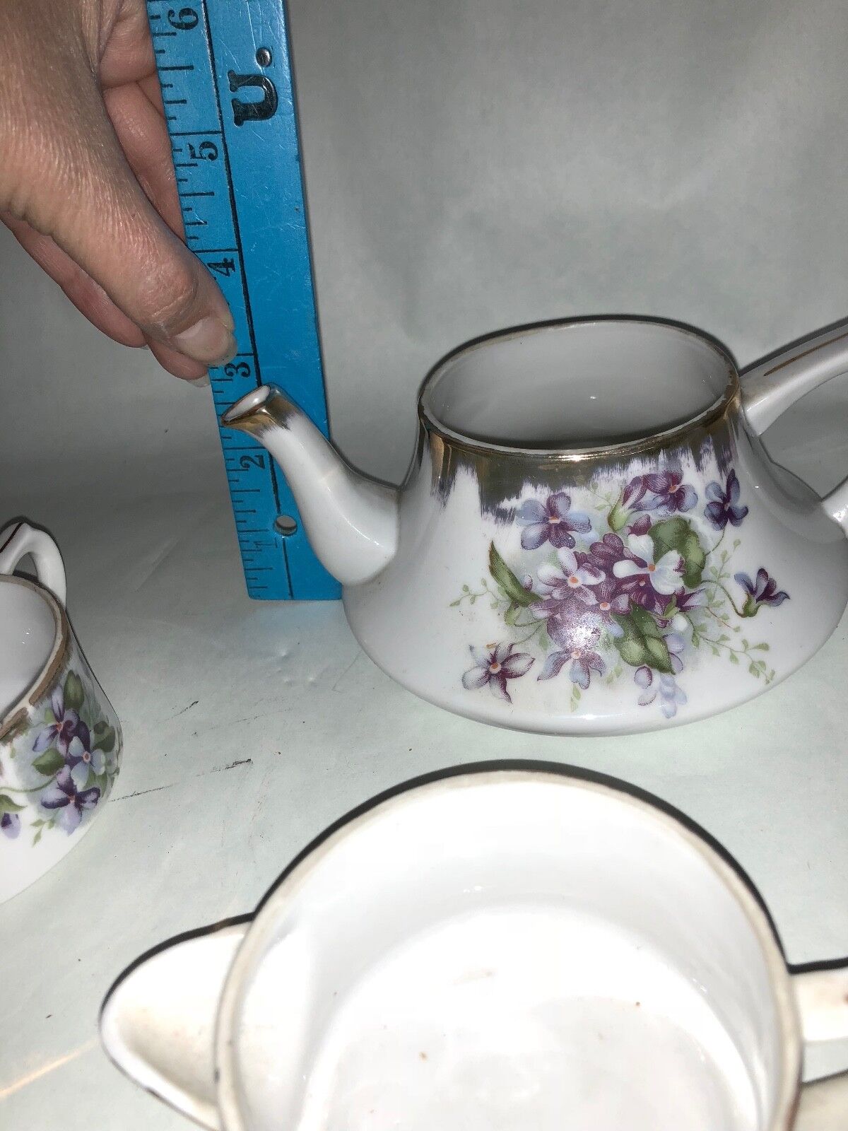 Vintage Wako China Stackable Tea Set with Floral Design