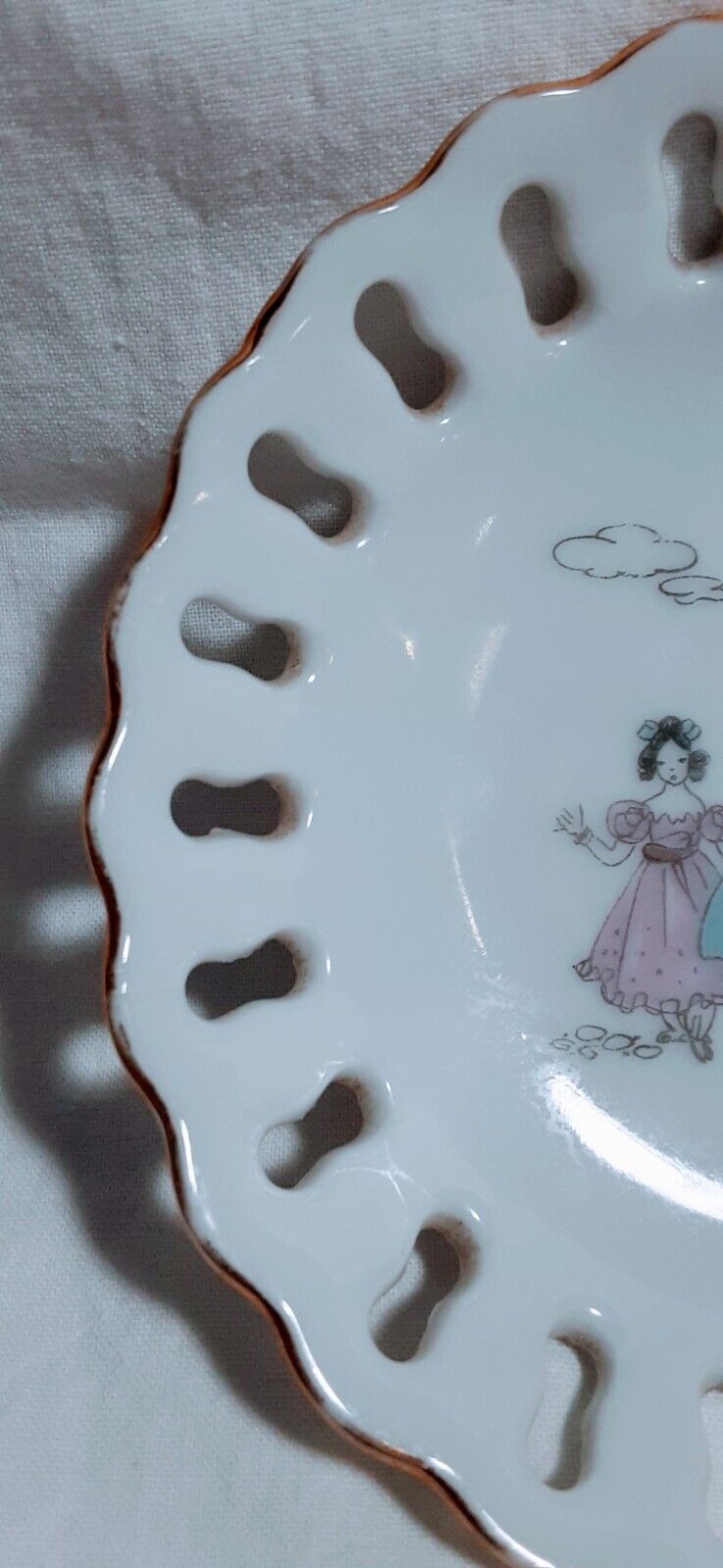 Antique Lefton Hand Painted Trinket Dish