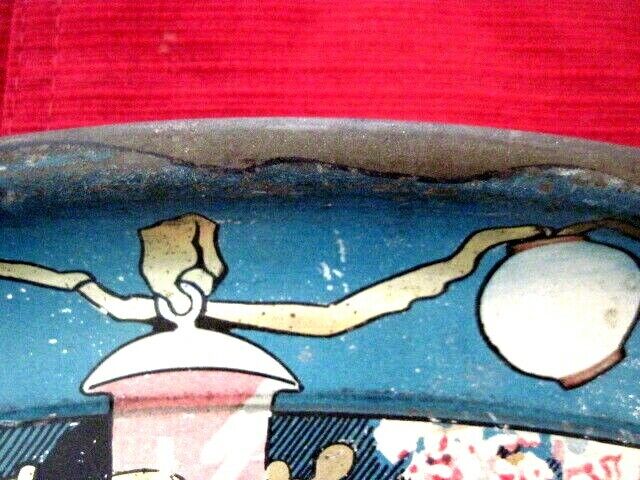 Charming Vintage Metal Serving Tray with Dancing Figures