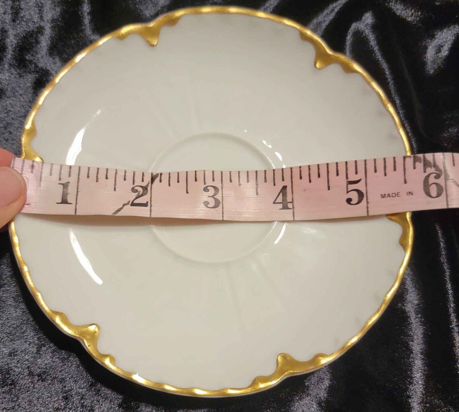 Haviland Limoges Gold Rim Tea Cup & Saucer