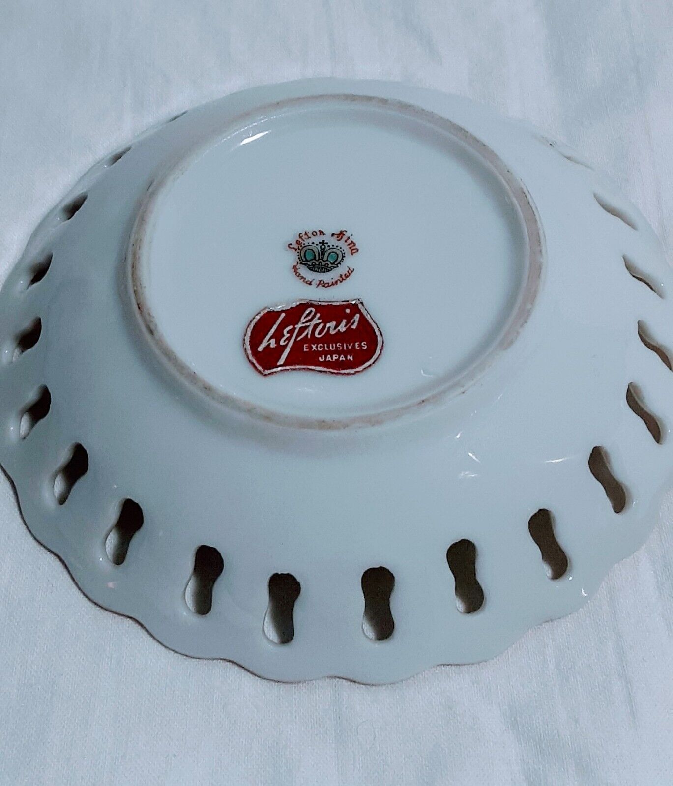 Antique Lefton Hand Painted Trinket Dish