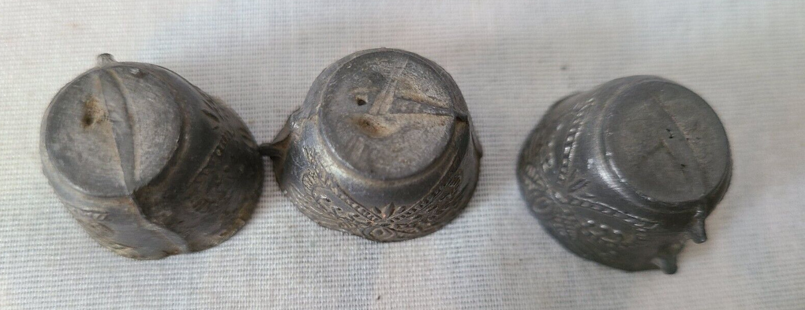 Vintage German Pewter Miniature Tea Set - 7 Pieces