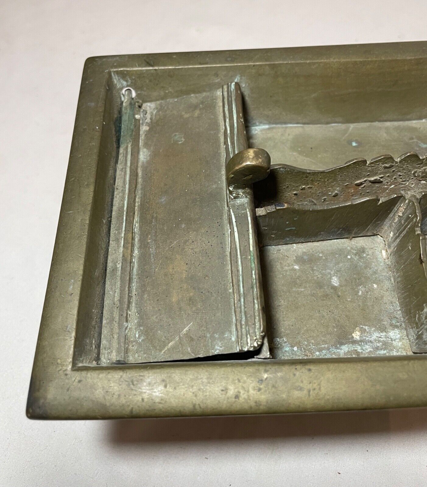 18th Century Handmade Brass Smoking Stand Caddy