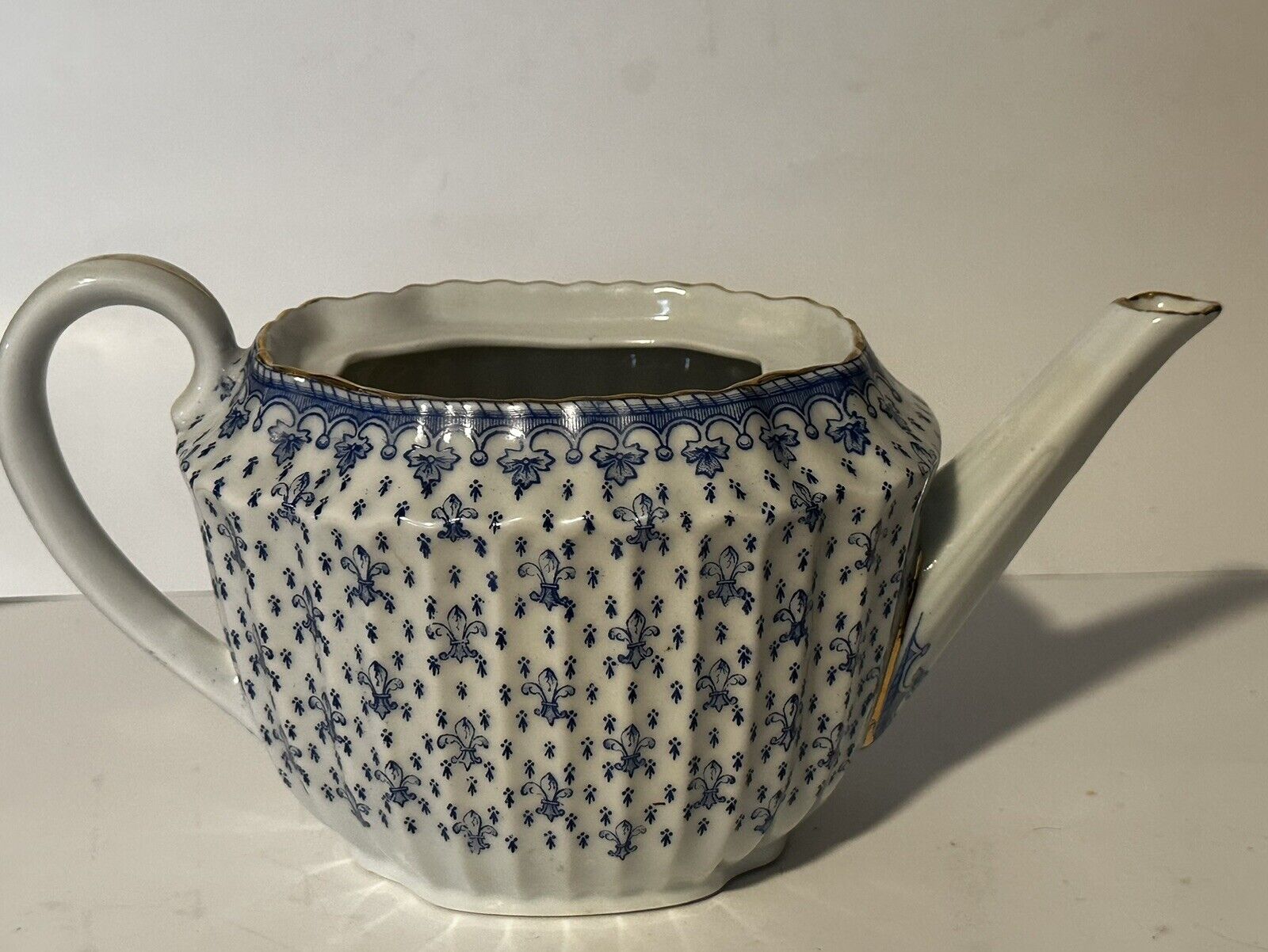 Antique Oscar Schaller Fleur De Lys Tea Set