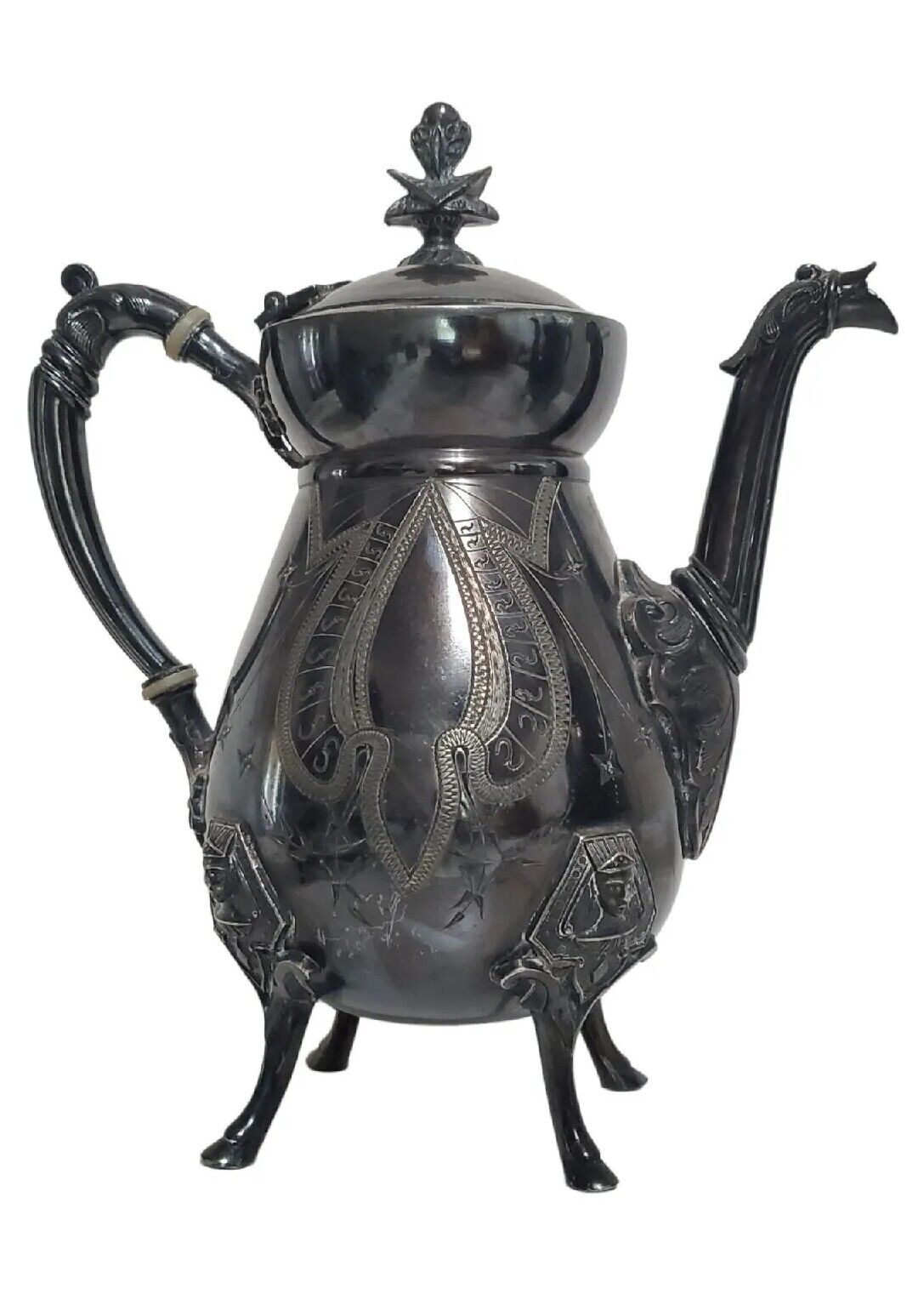 Victorian 6-Piece Silver Plated Tea Service Set