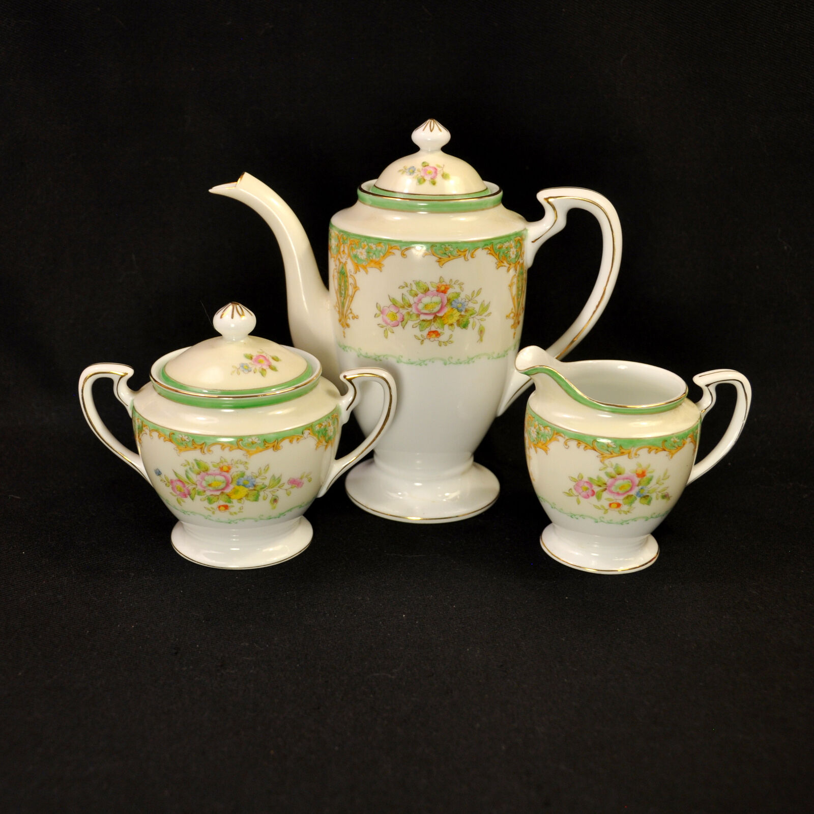Noritake Floral Tea Set with Tray and Cups