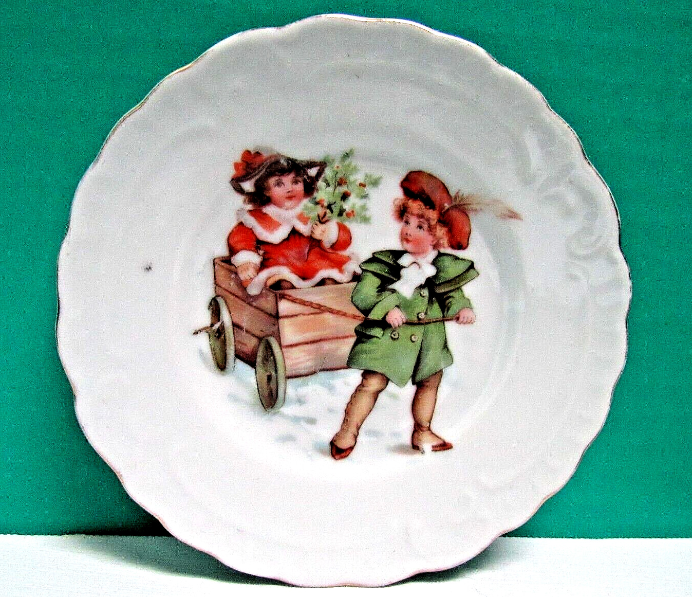 Victorian Porcelain Tea Party Plates and Cups Set