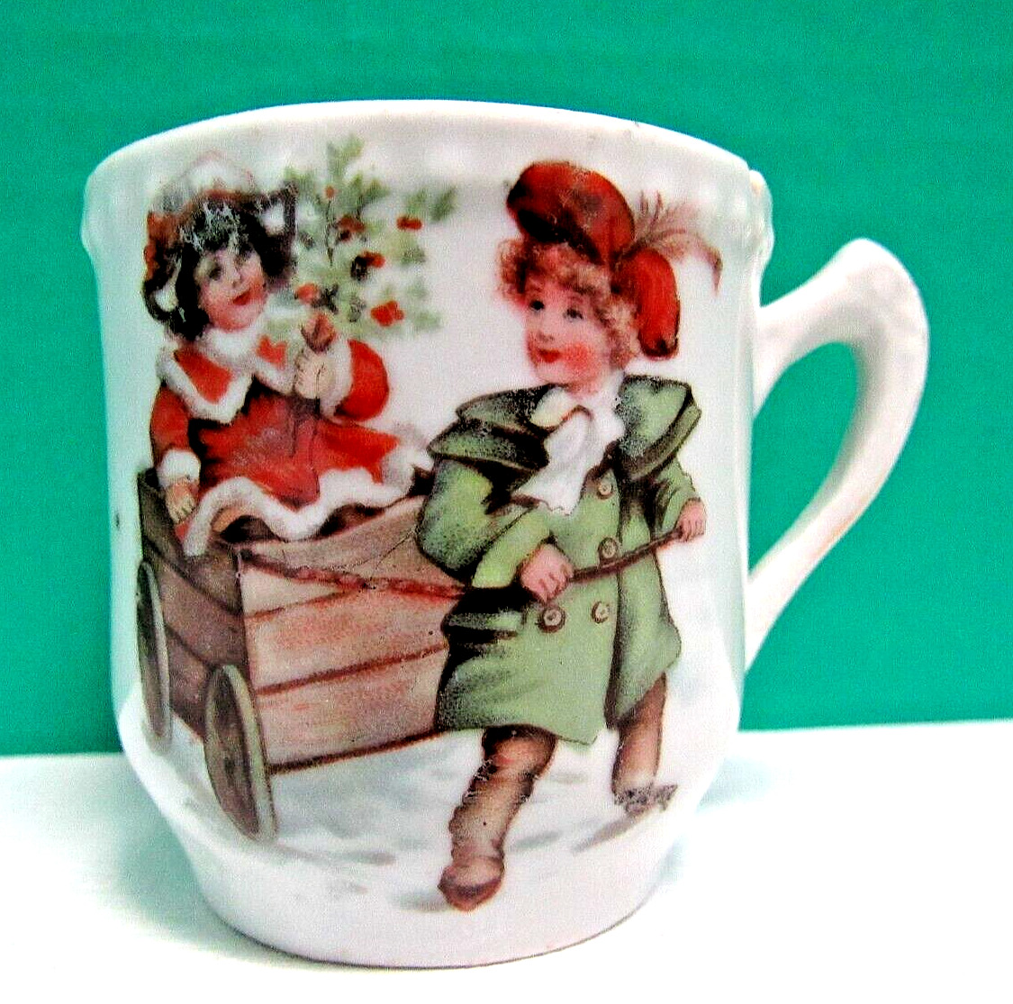 Victorian Porcelain Tea Party Plates and Cups Set