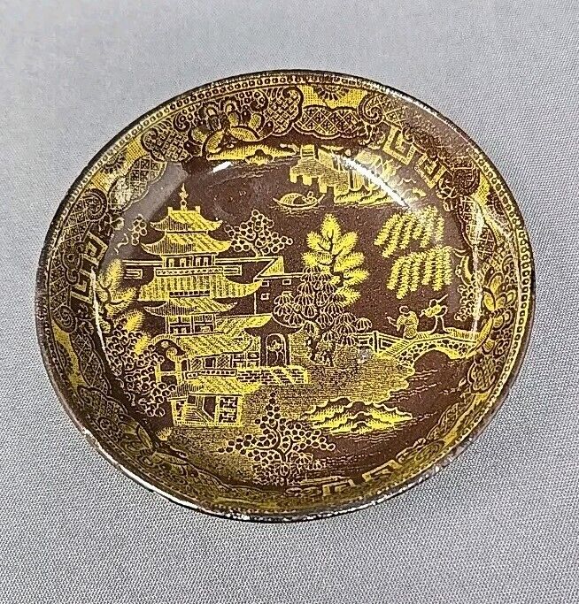 Antique Chinoiserie Mini Bowl Saucer - 1800s