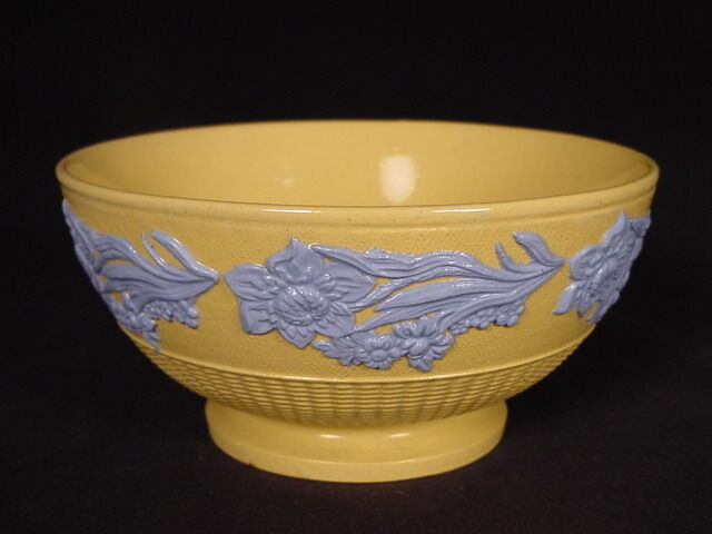 Antique 1800s Blue Flower Tea Bowl