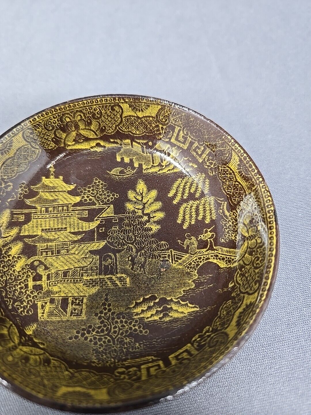 Antique Chinoiserie Mini Bowl Saucer - 1800s