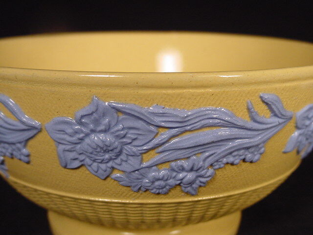 Antique 1800s Blue Flower Tea Bowl