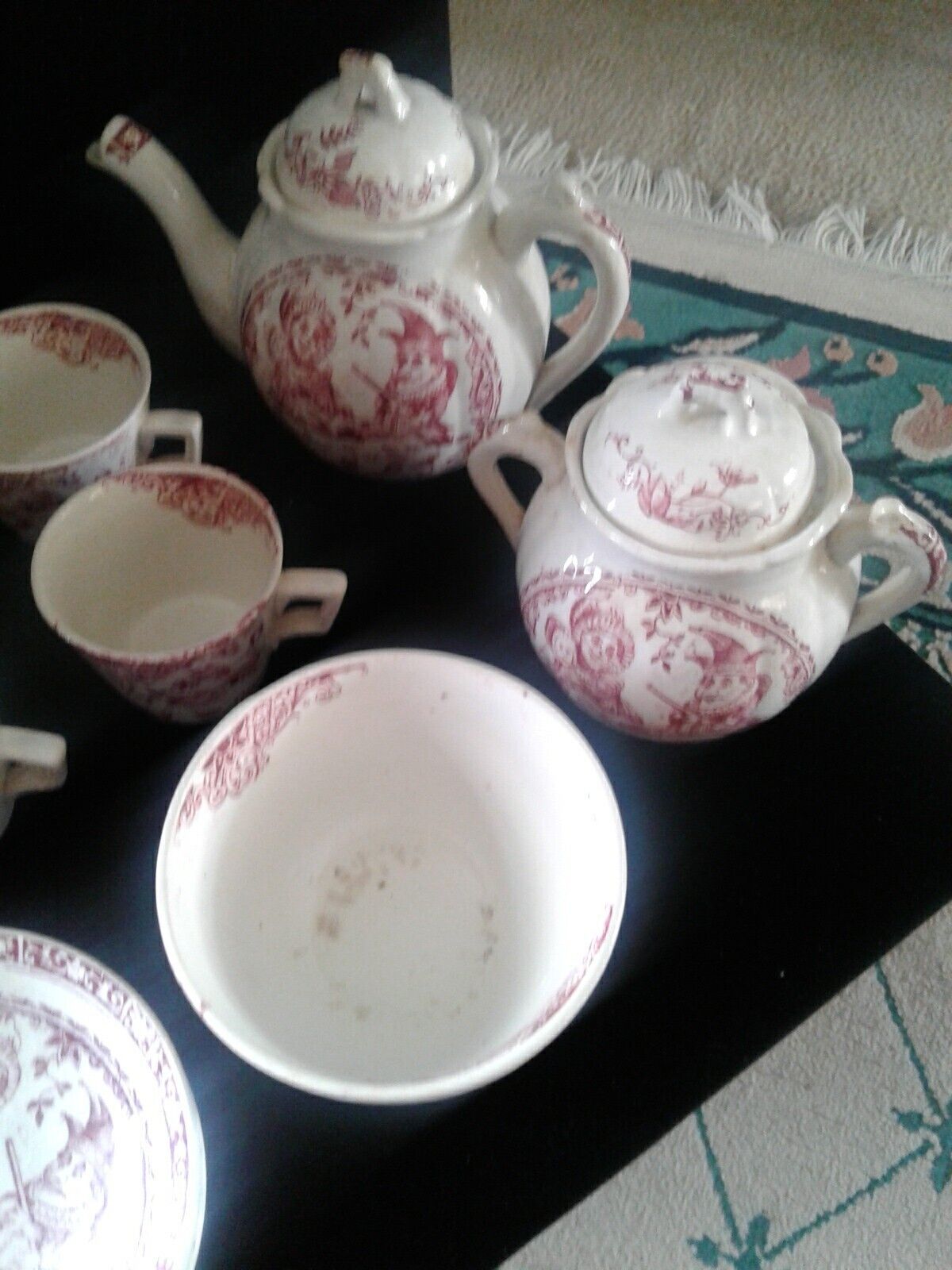 Antique Punch & Judy Children's Tea Set