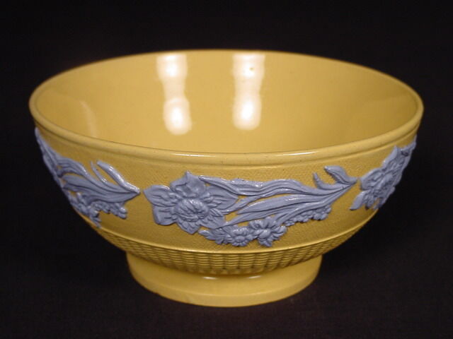 Antique 1800s Blue Flower Tea Bowl