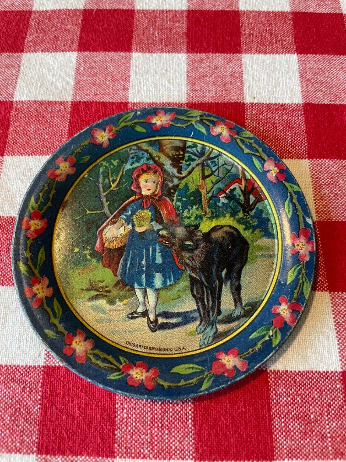 Vintage 1900s Tin Litho Child's Tea Set