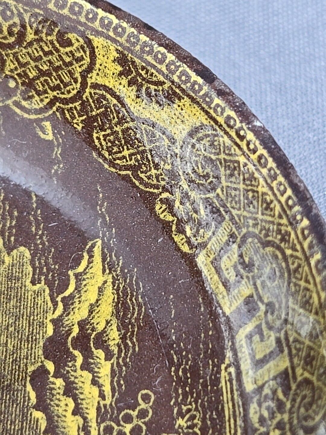 Antique Chinoiserie Mini Bowl Saucer - 1800s