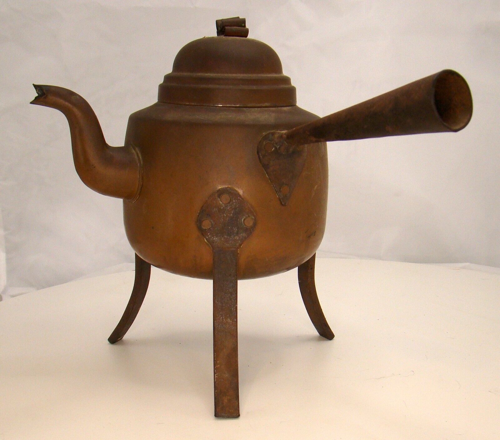 Victorian Brass Coffee Pot Tea Kettle 1800s