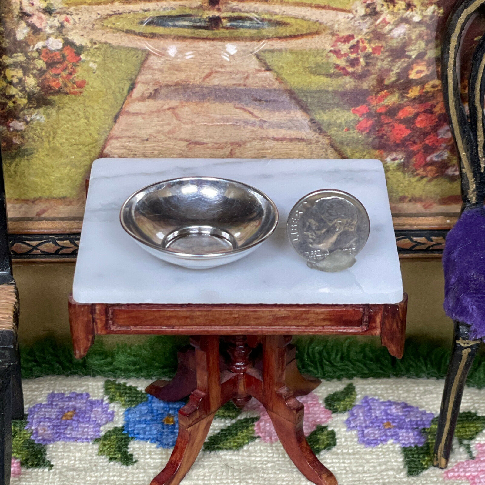 Victorian Sterling Silver Miniature Dollhouse Bowl