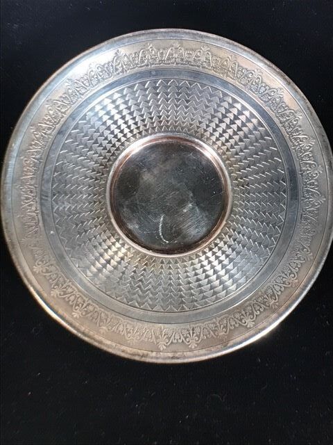 Victorian French Silver Tea Cup & Saucer Set