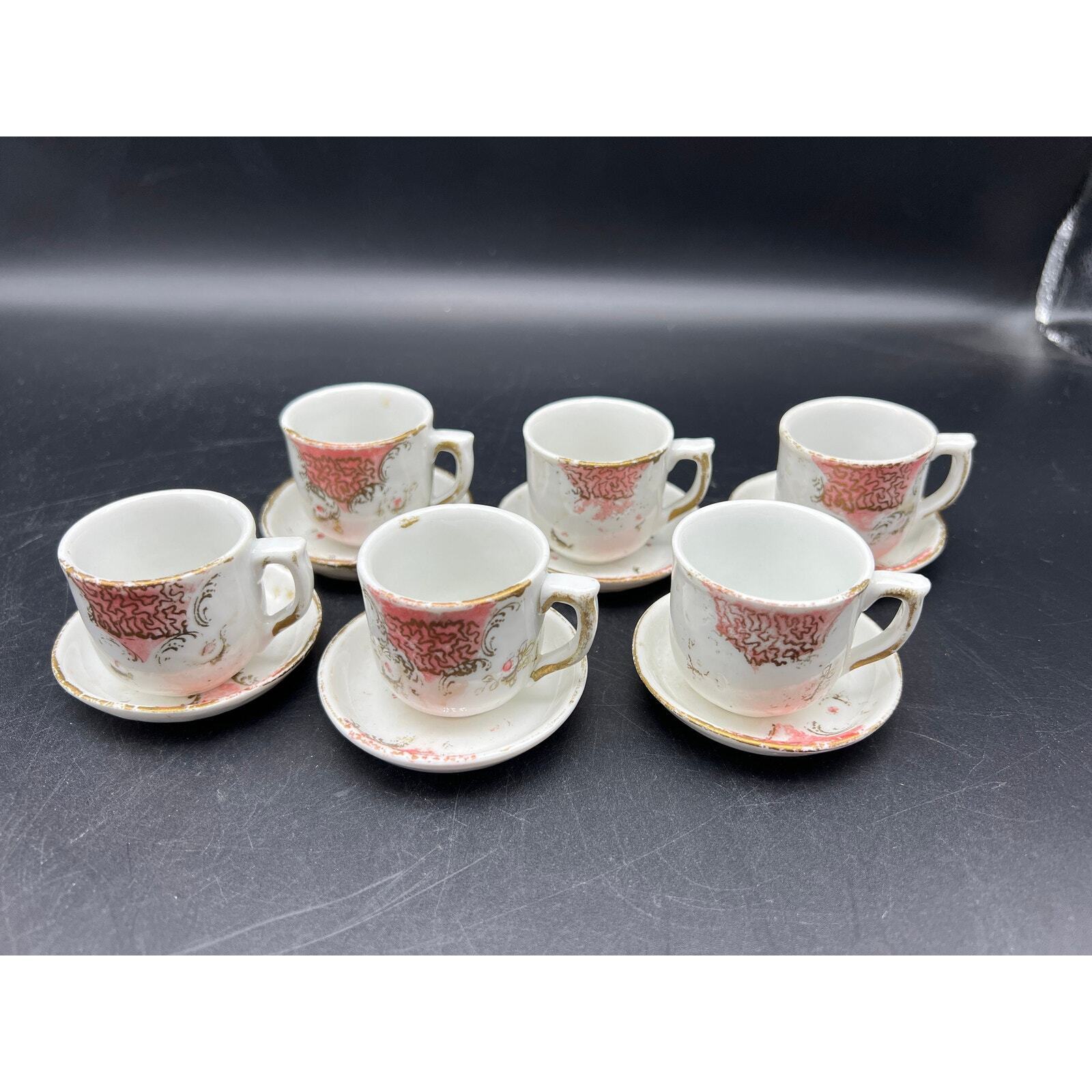 Victorian Porcelain Child's Tea Set, 17 Pieces