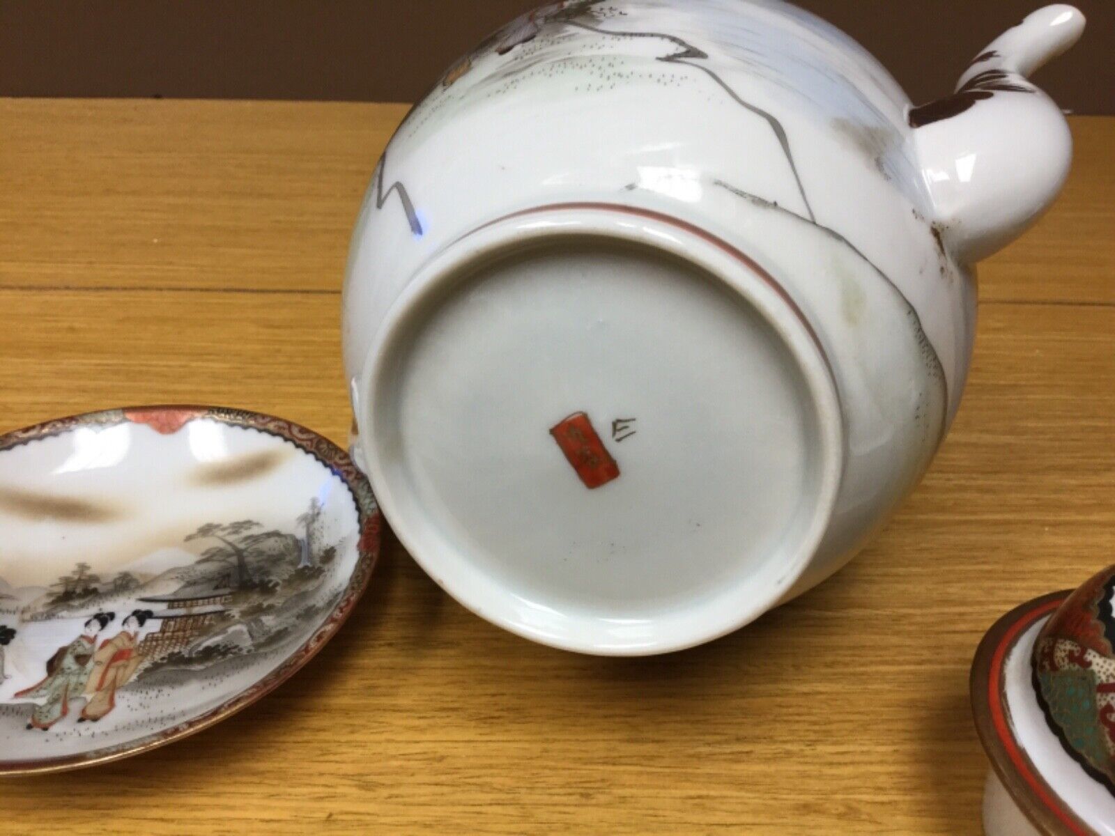 Antique Japanese Geisha Tea Set, 14 Pieces