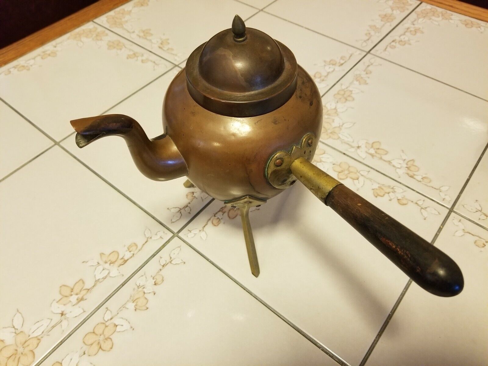 1800s Swedish Copper/Brass Tea Set Antique