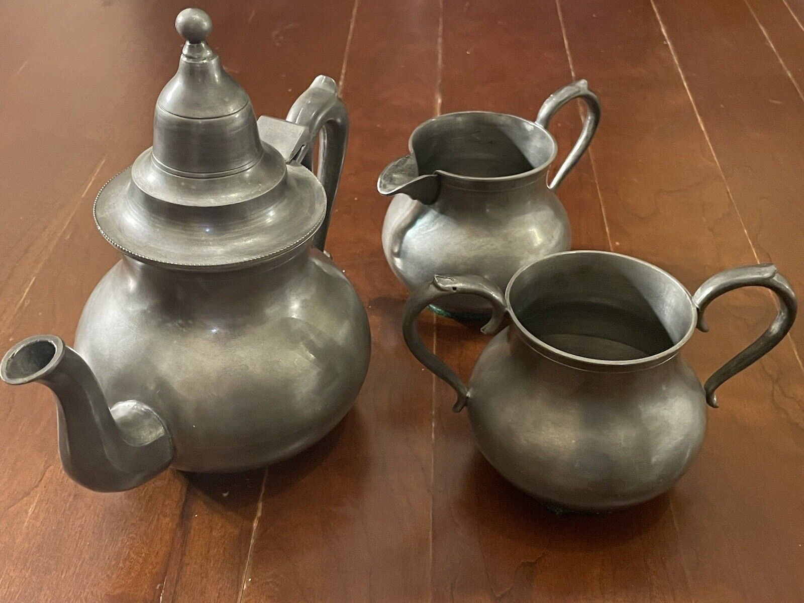 19th Century Yates Pewter Tea Set, England