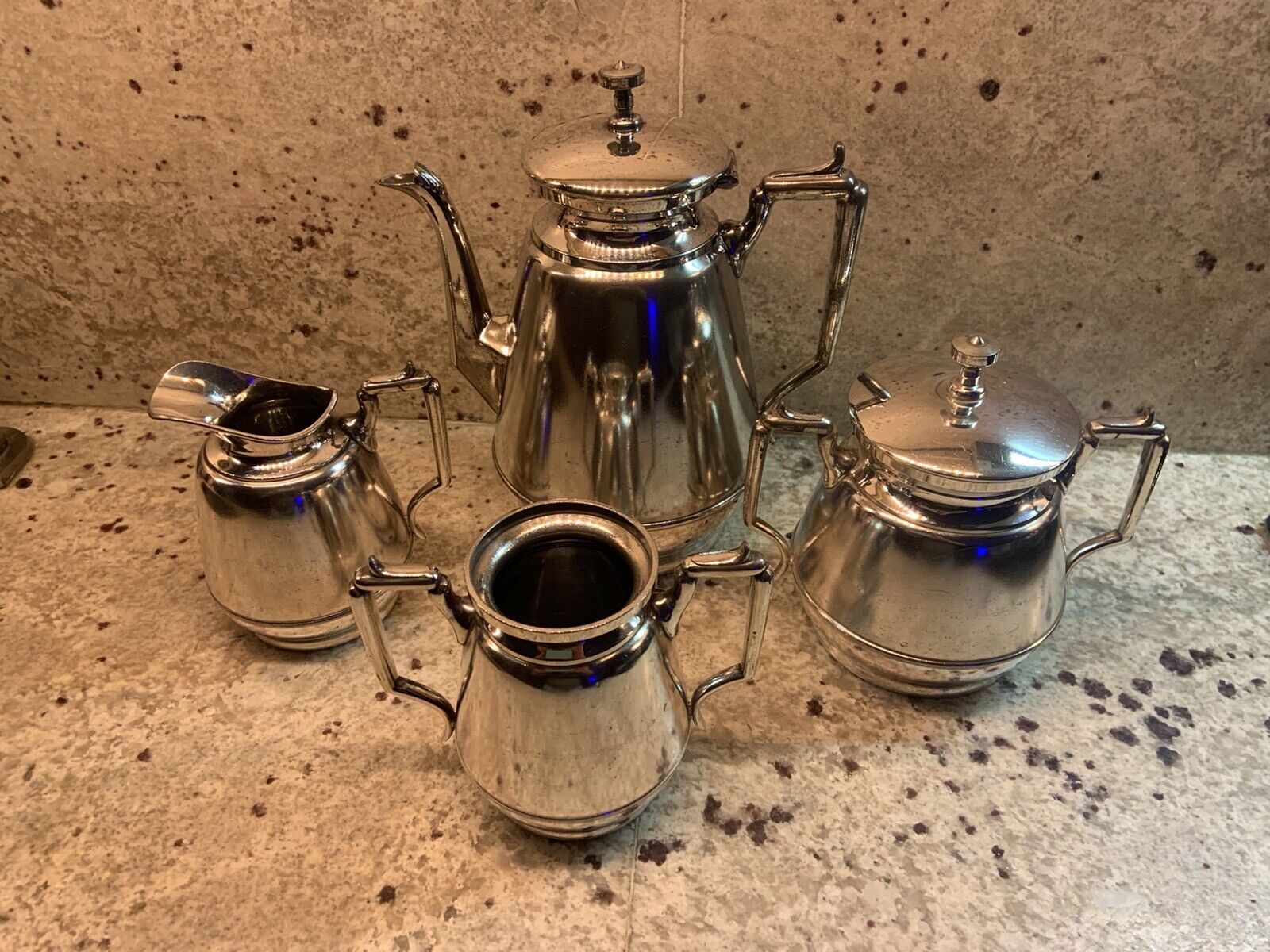 Rogers Smith Antique Quadruple Silver Plate Tea Set