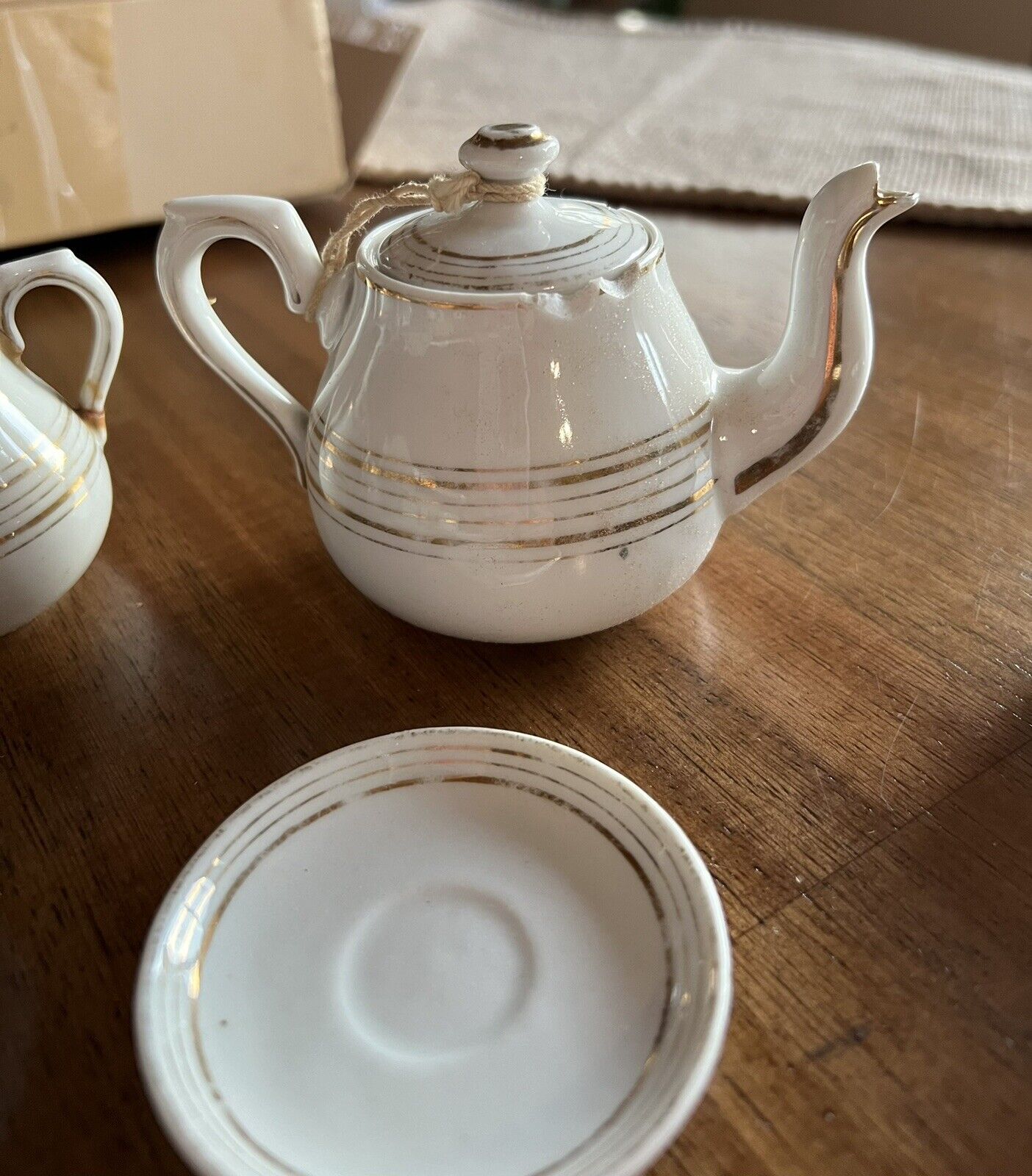 Victorian Era Doll Tea Set from 1800s