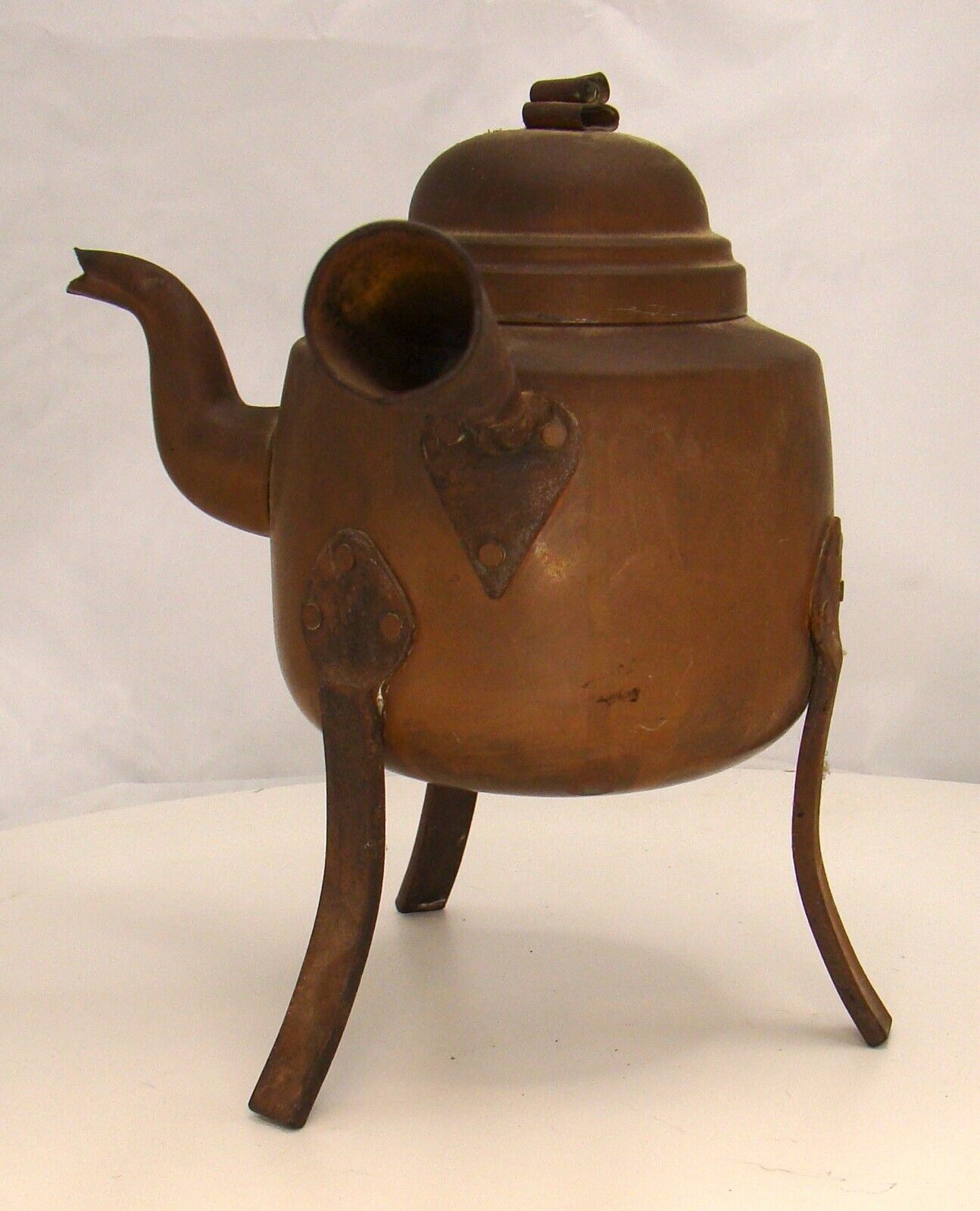 Victorian Brass Coffee Pot Tea Kettle 1800s