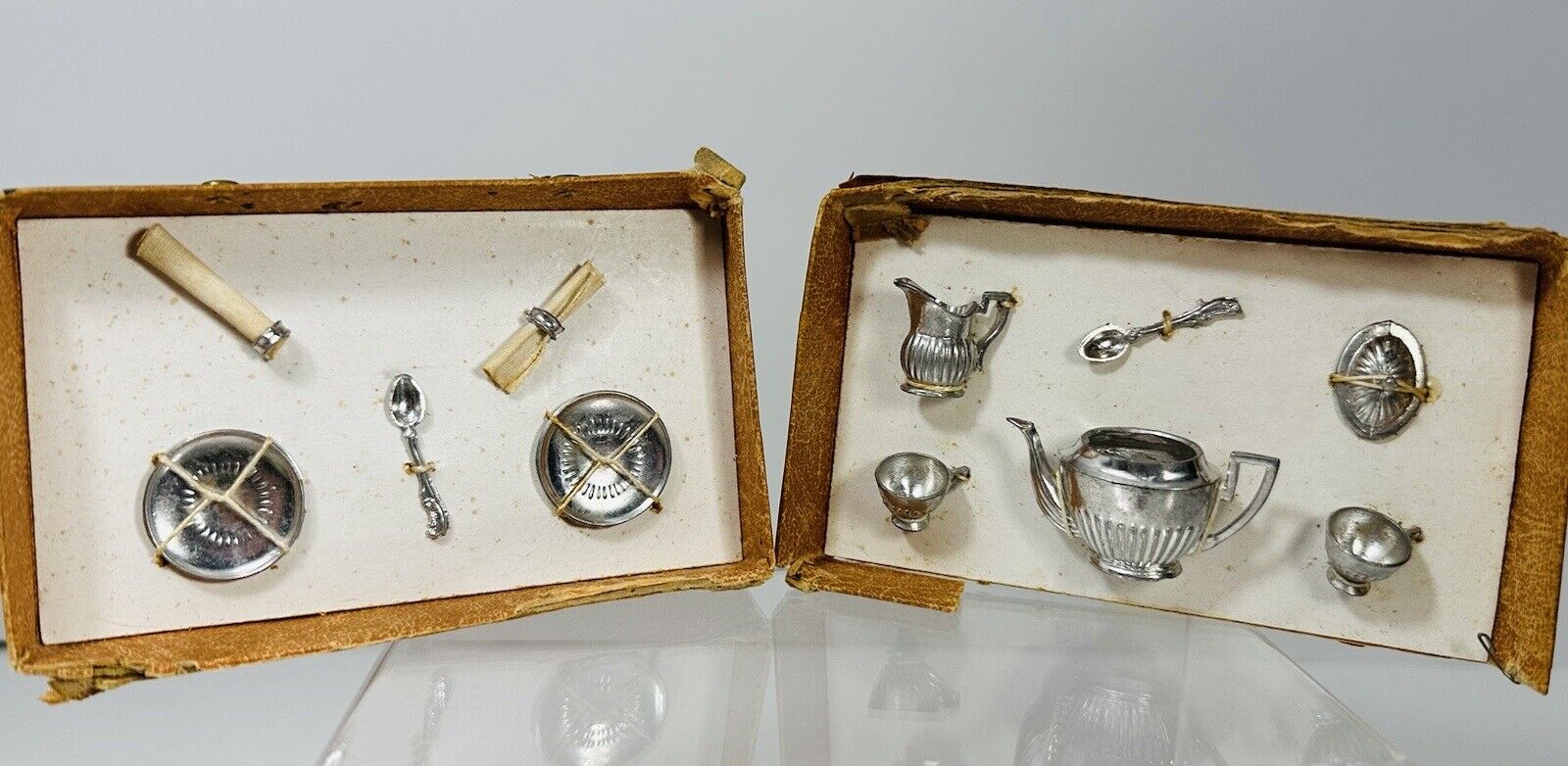 1800s Miniature Tea Set in Original Box