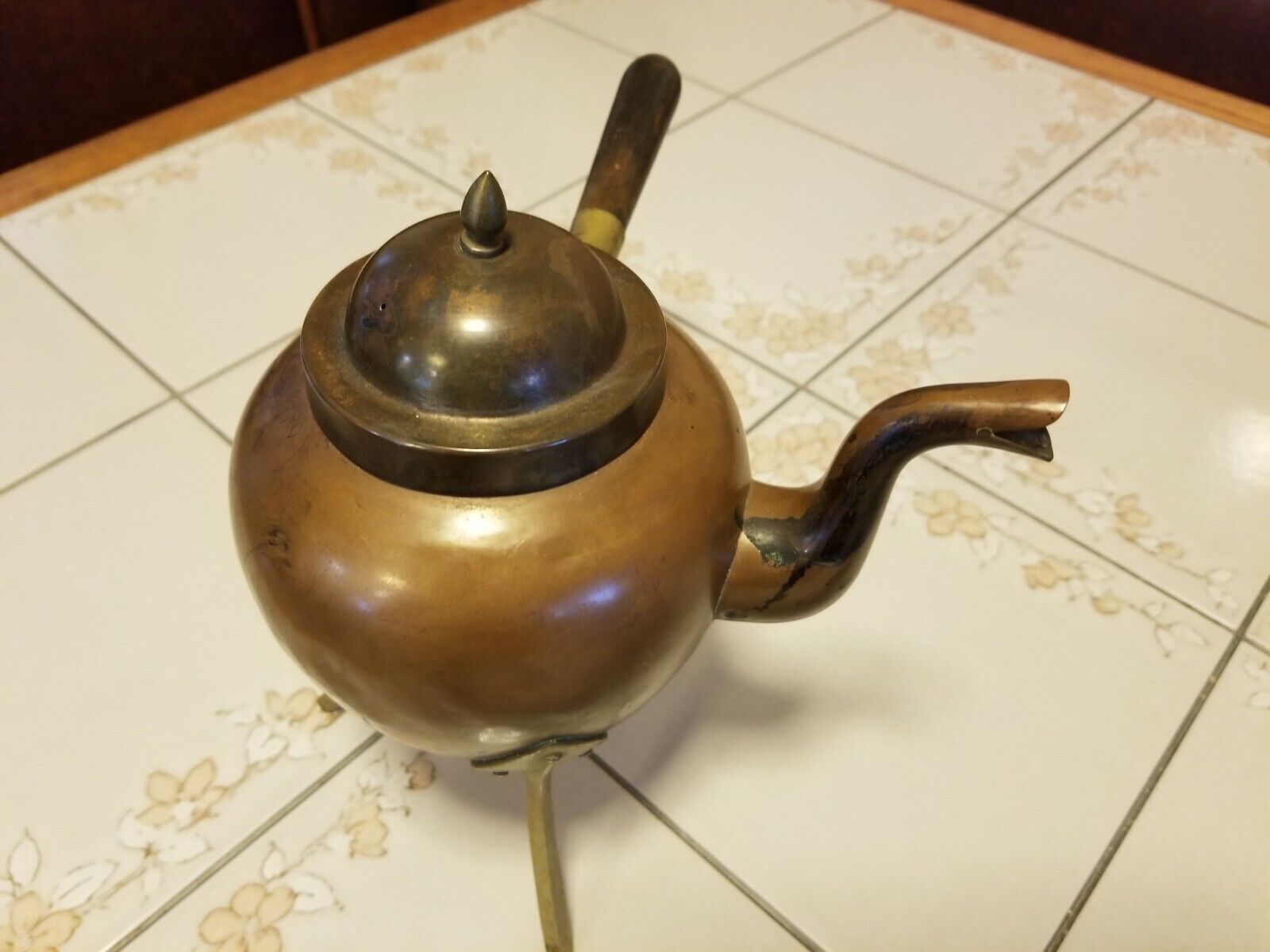 1800s Swedish Copper/Brass Tea Set Antique