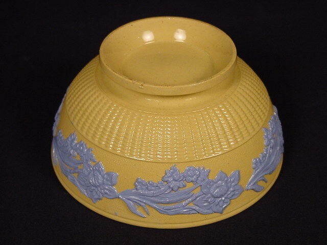 Antique 1800s Blue Flower Tea Bowl
