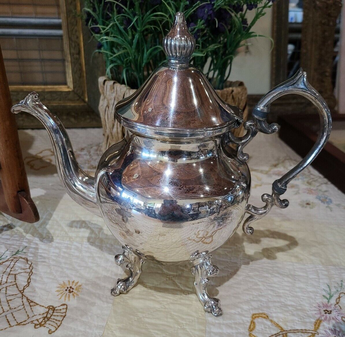 Antique 3-Piece Birmingham Silver Tea Set