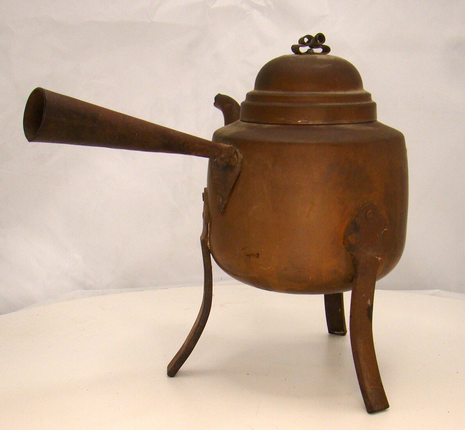 Victorian Brass Coffee Pot Tea Kettle 1800s