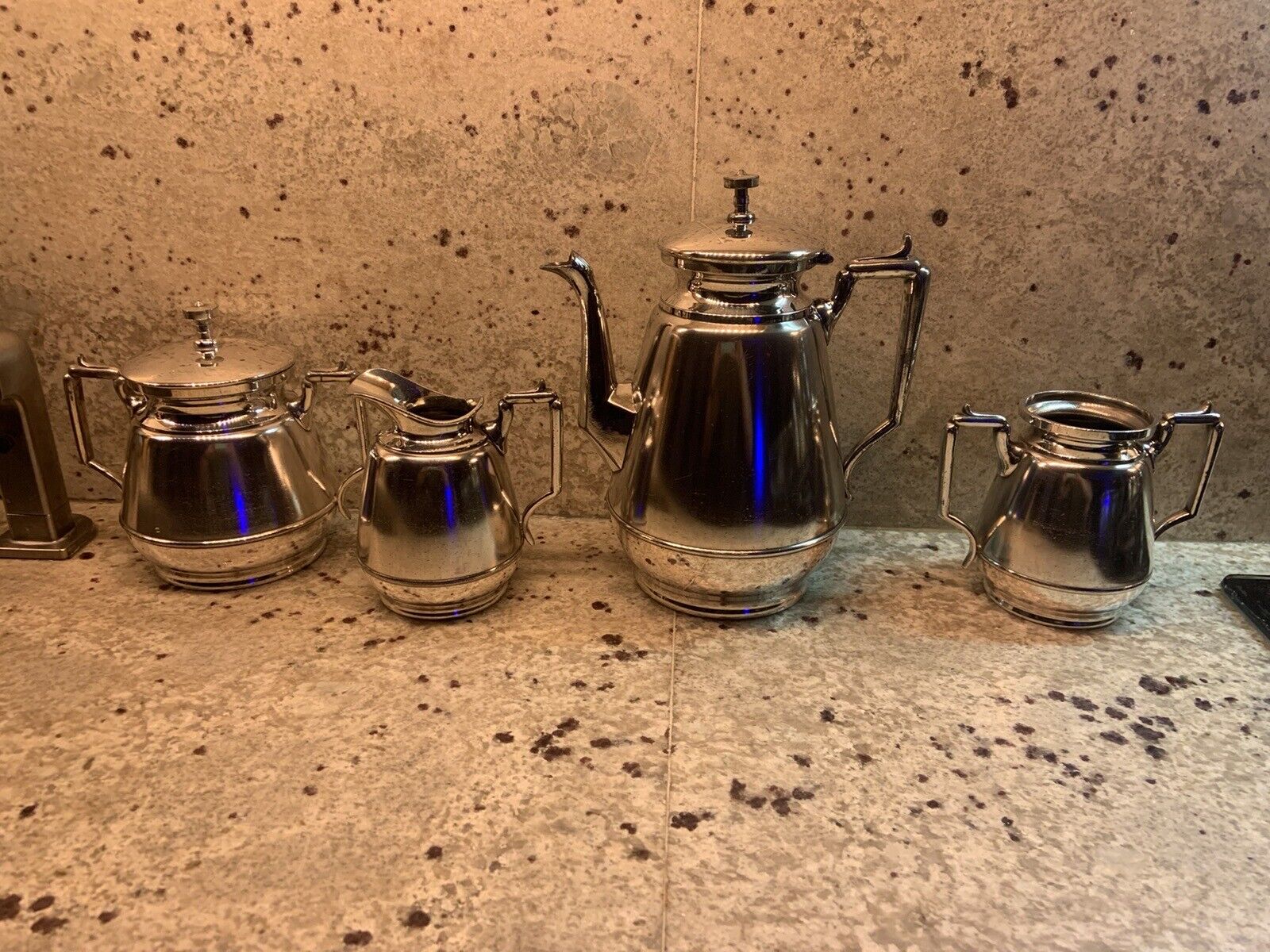 Rogers Smith Antique Quadruple Silver Plate Tea Set
