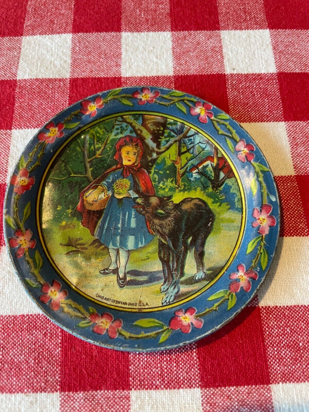 Vintage 1900s Tin Litho Child's Tea Set