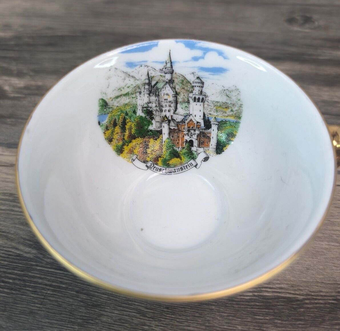 Antique Bavaria Neuschwanstein Teacup & Saucer Set