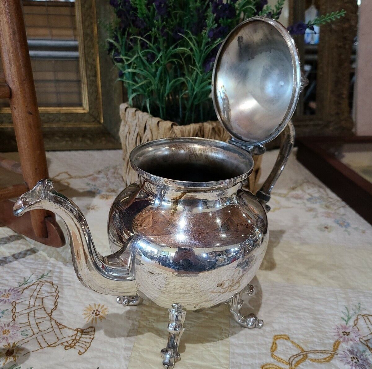 Antique 3-Piece Birmingham Silver Tea Set
