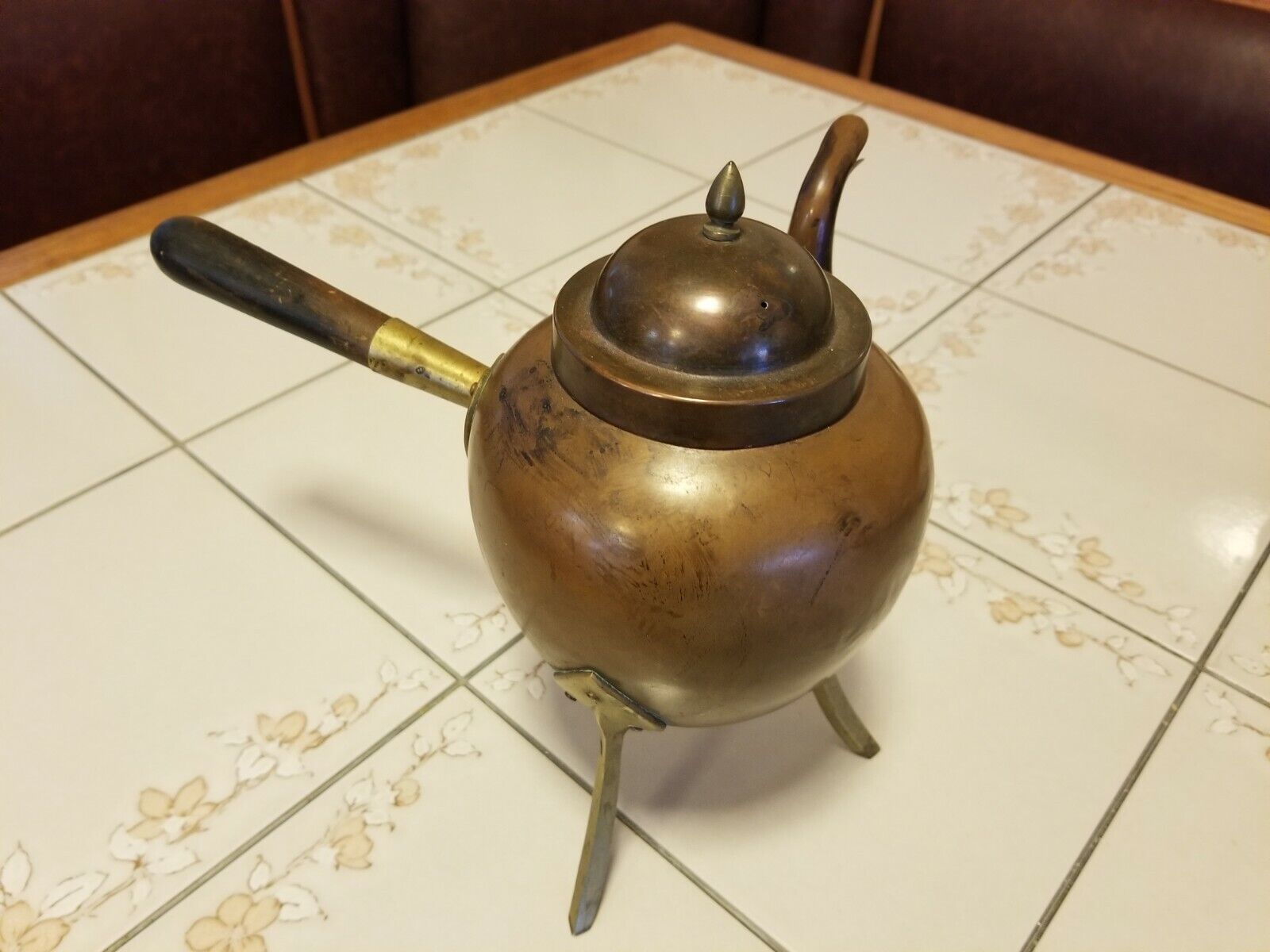 1800s Swedish Copper/Brass Tea Set Antique