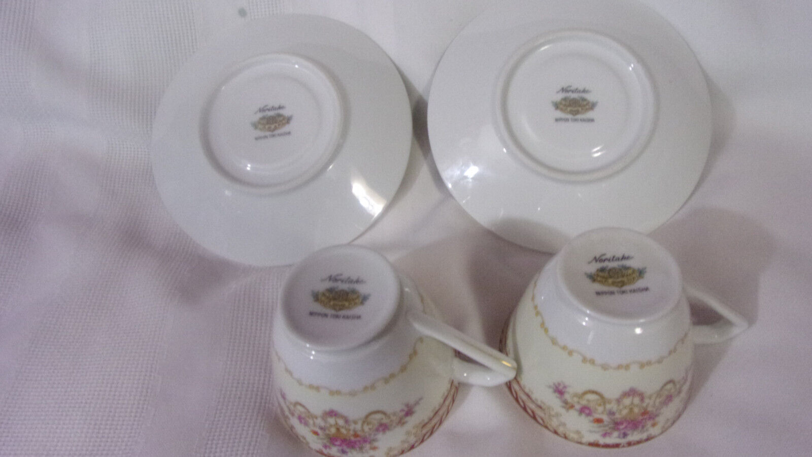 Vintage Noritake Nippon Tea Cups & Saucers Set