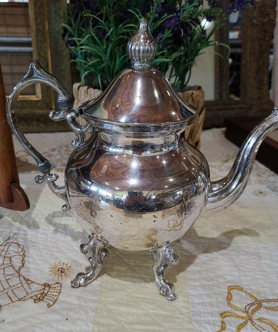 Antique 3-Piece Birmingham Silver Tea Set