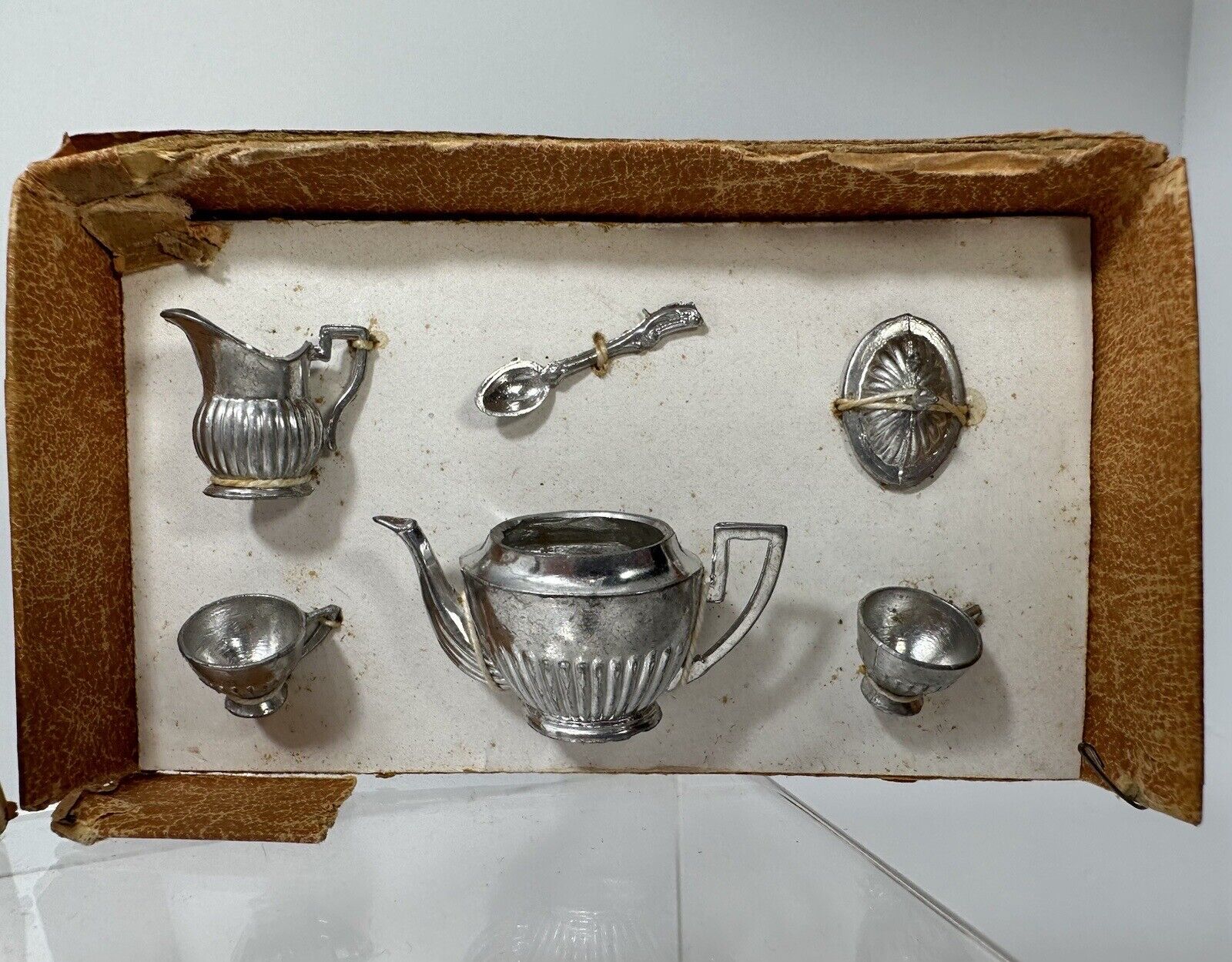 1800s Miniature Tea Set in Original Box