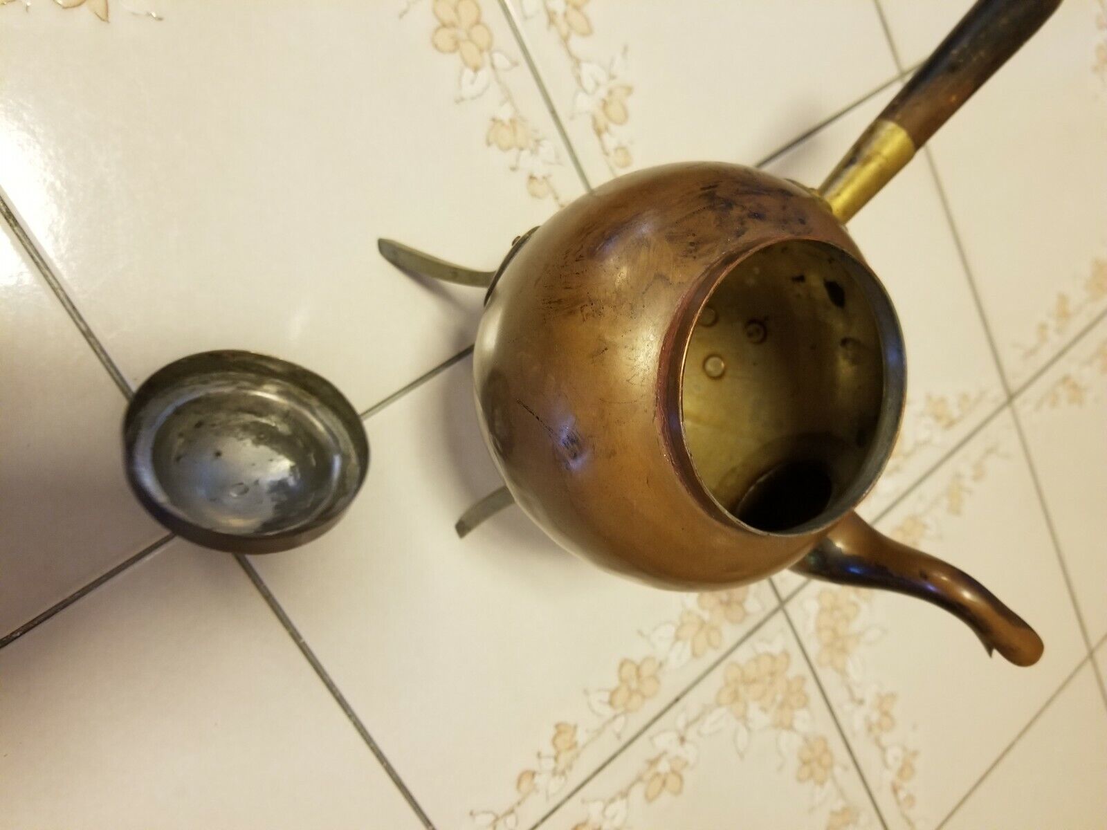 1800s Swedish Copper/Brass Tea Set Antique