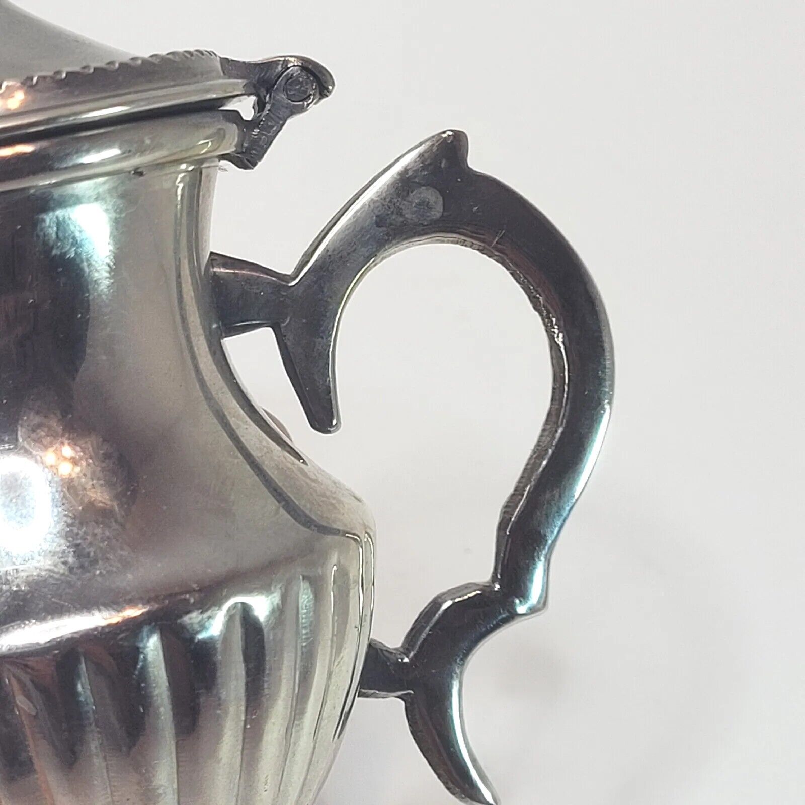 Ornate Mini Silver Teapot Christmas Ornament